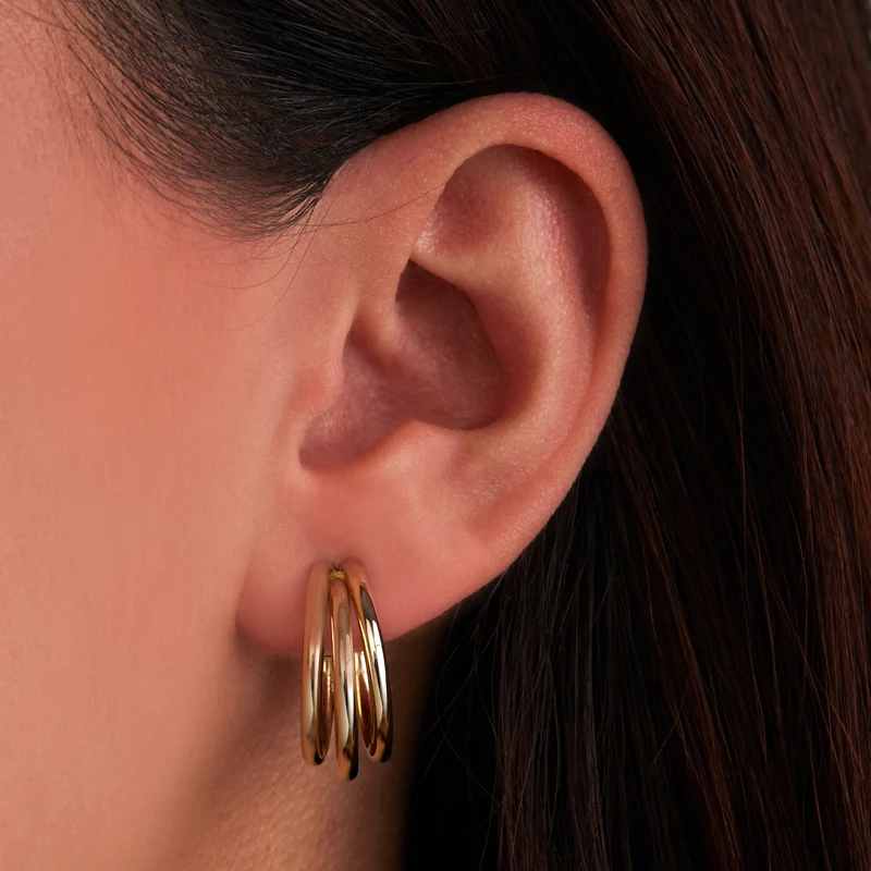 Beloro Jewels Della Spiga Mariela 9 karat gold hoop earring (20 mm) BO360100