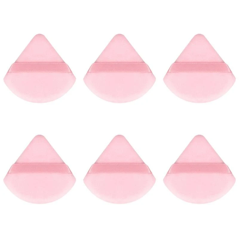 Puderquasten in Dreiecksform von Technique PRO, rosa, 6 Stück
