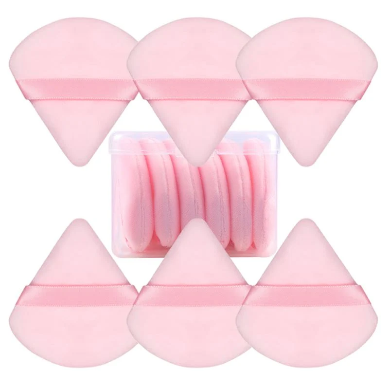 Puderquasten in Dreiecksform von Technique PRO, rosa, 6 Stück
