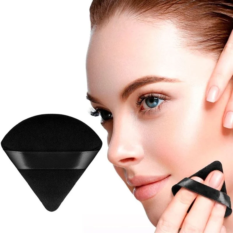 Puderquasten in Dreiecksform von Technique PRO, Schwarz, 6 Stück