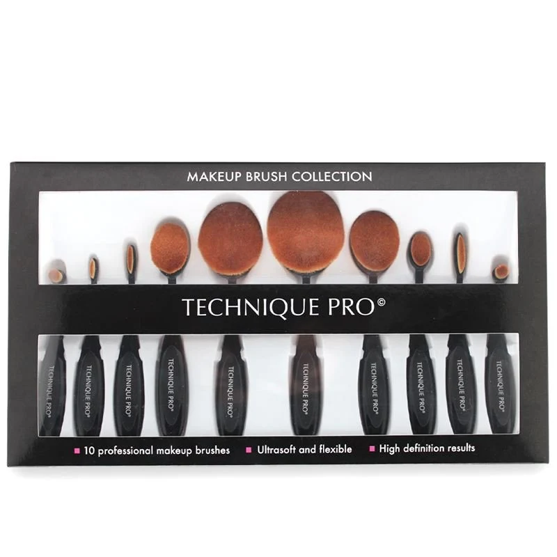Technique PRO Ovale Pinsel für Make-up - 10 Sets