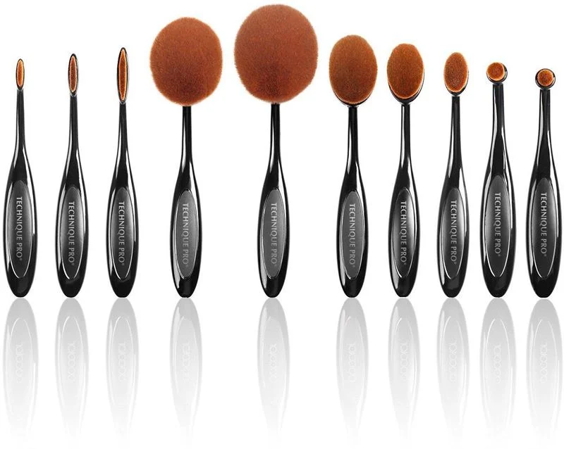 Technique PRO Ovale Pinsel für Make-up - 10 Sets
