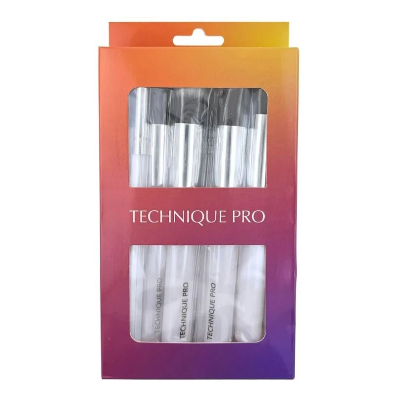 Technique PRO Make-up Pinsel Set – silberfarben Edition – 10er Pack