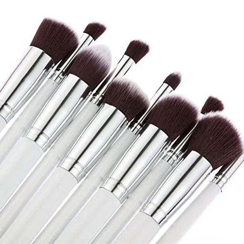 Technique PRO Make-up Pinsel Set – silberfarben Edition – 10er Pack