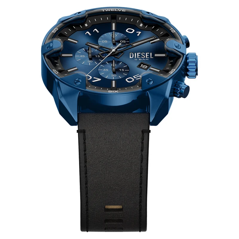 Diesel Spiked Round Dark Blue Dial Watch DZ4703