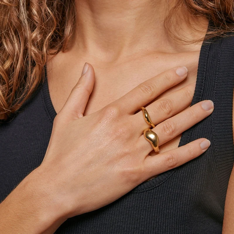 ENAMEL Copenhagen damen Ring 750 Vergoldung R74G-52