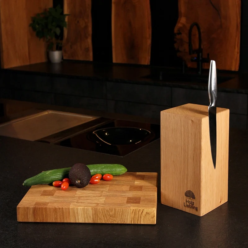 Oak Monolith Magnetic Knife Block