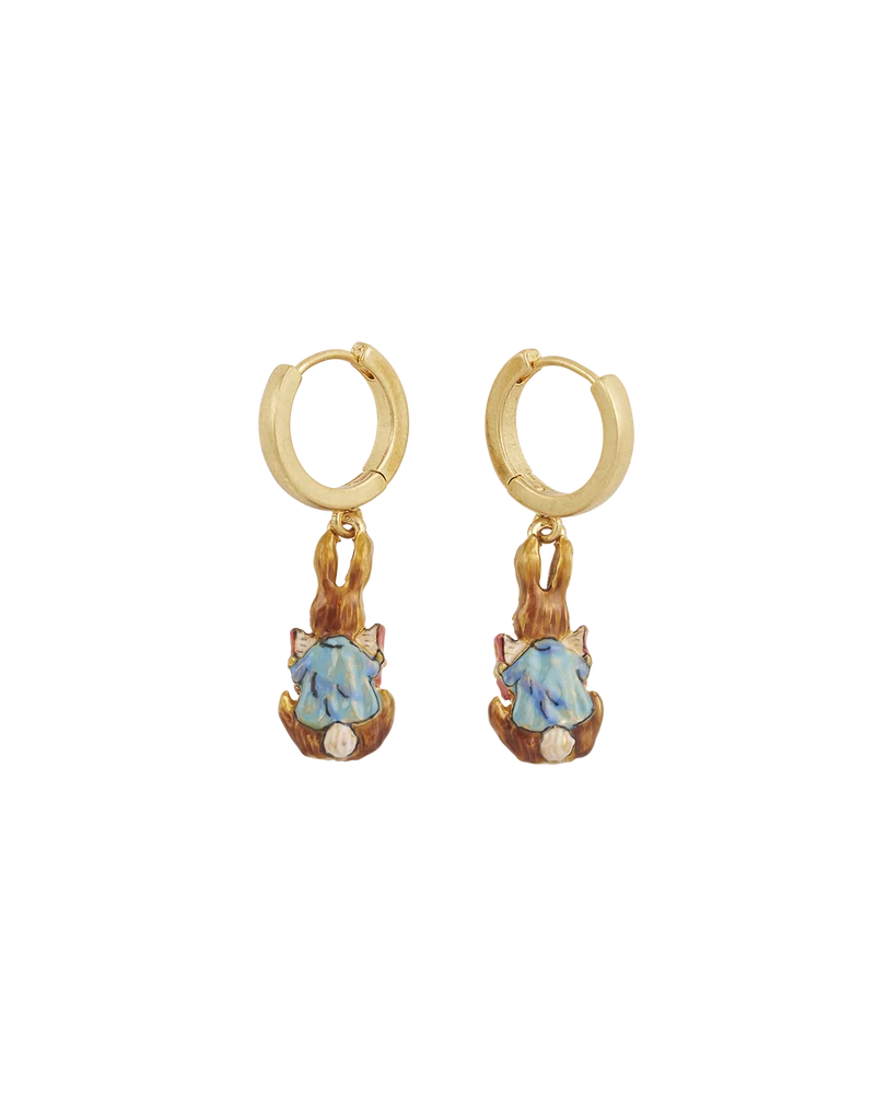 Fable England x Peter Rabbit Reading Charm Huggie Earrings