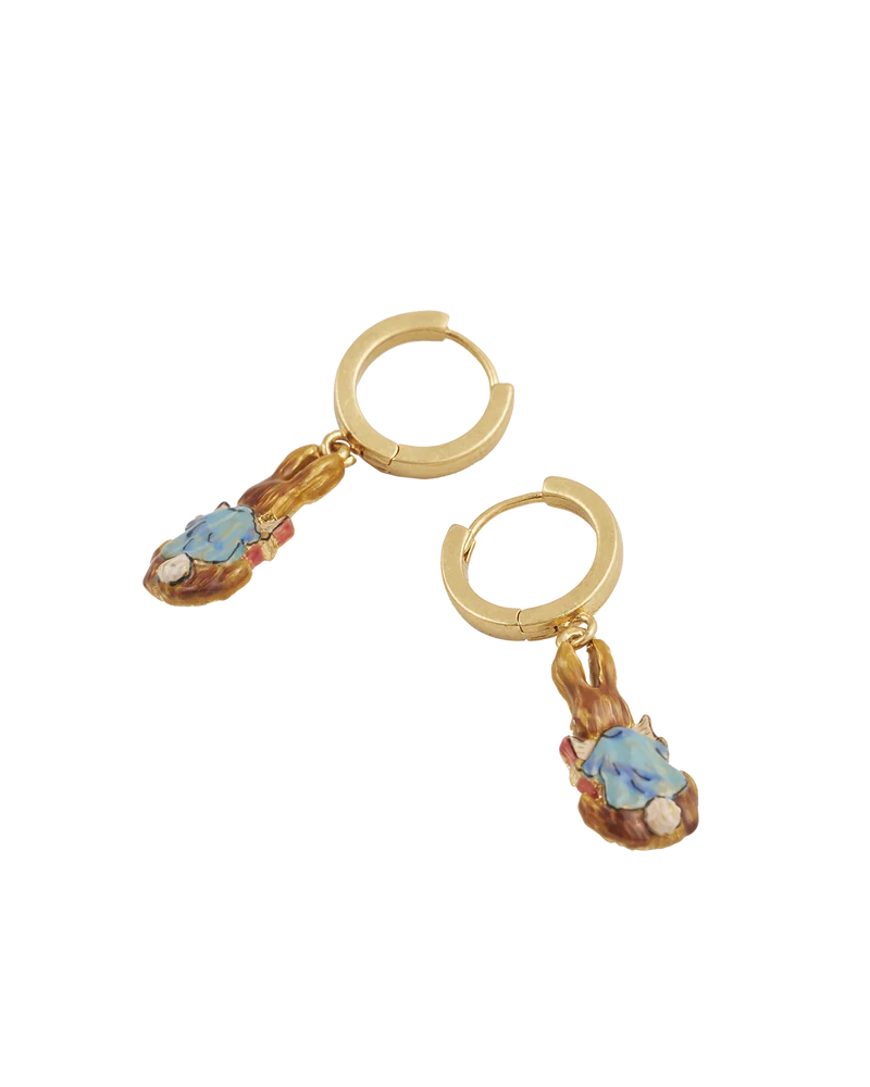 Fable England x Peter Rabbit Reading Charm Huggie Earrings