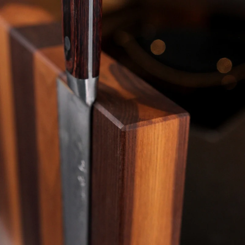 Walnut Magnetic Knife Block