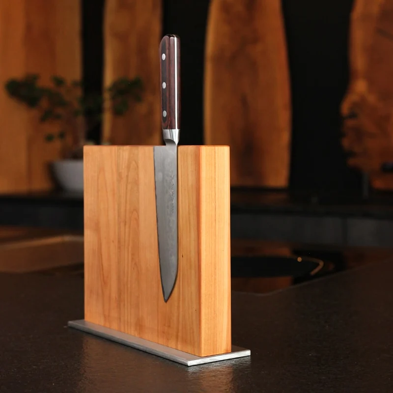 Cherry Magnetic Knife Block