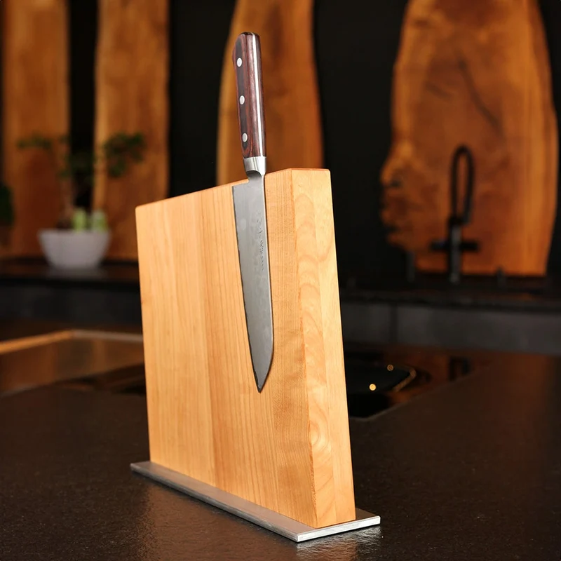Cherry Magnetic Knife Block