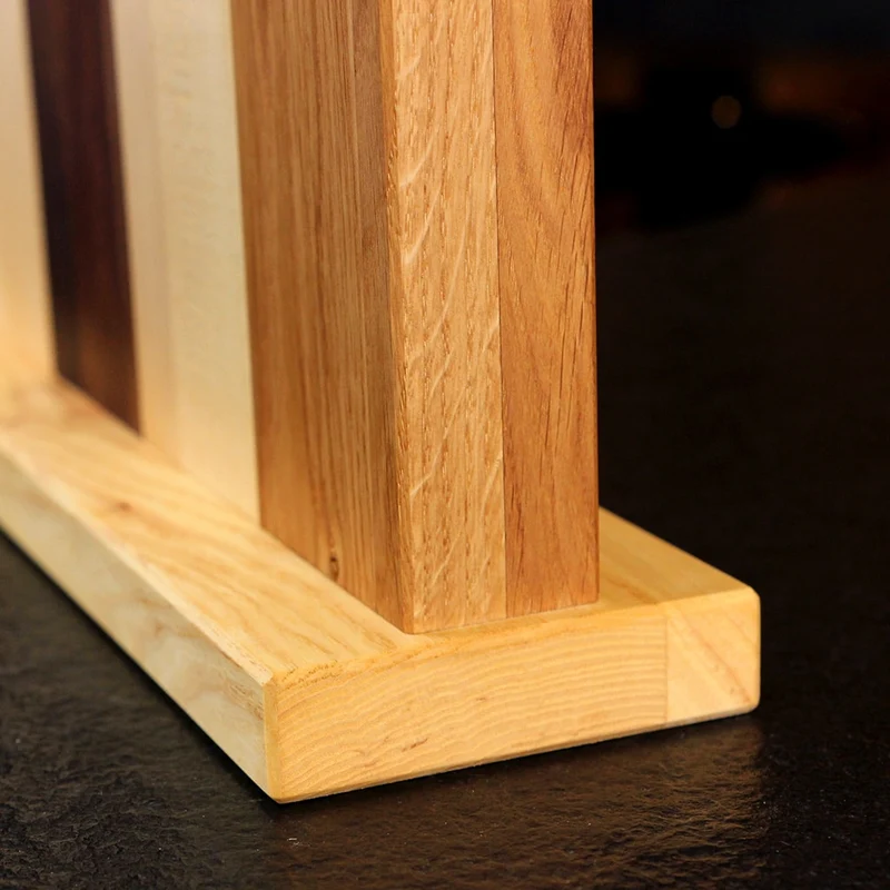 Birch, Oak & Walnut Magnetic Knife Block