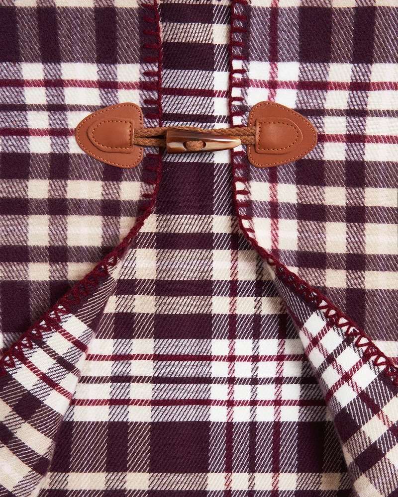 Check Cape in Caramel & Chocolate