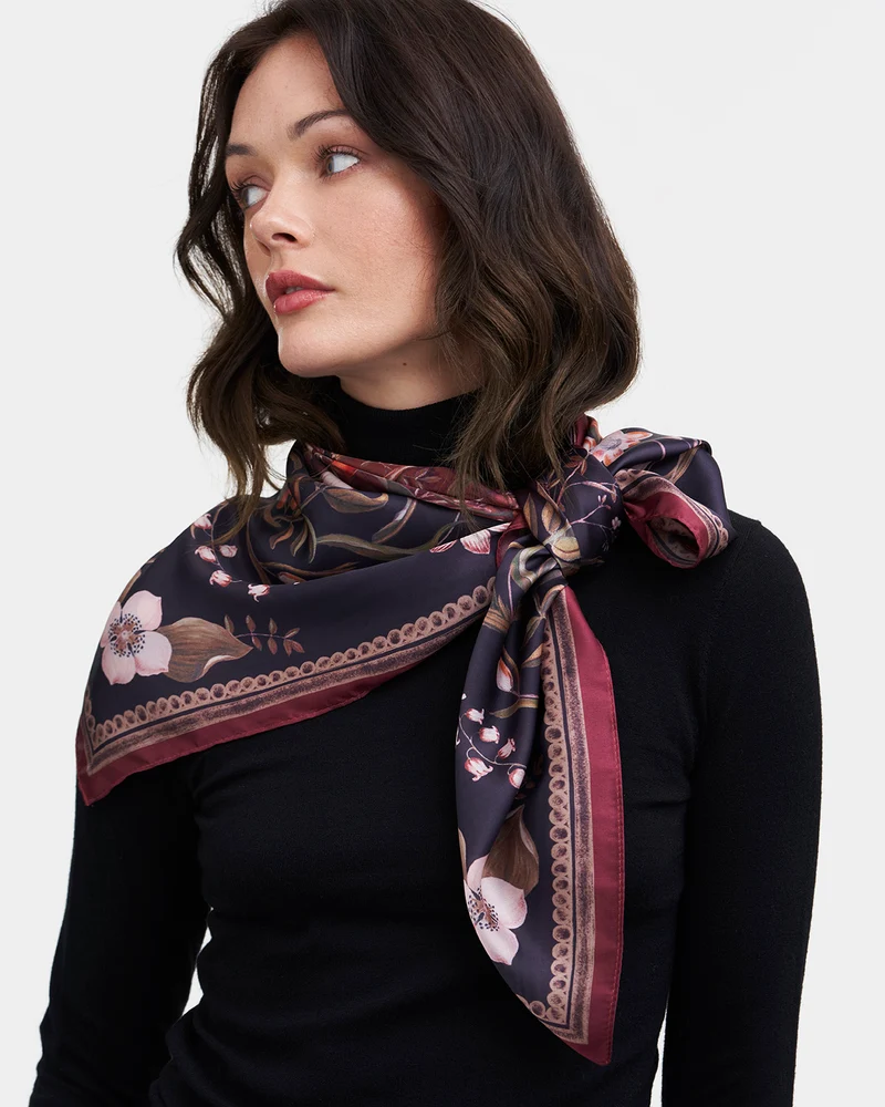Aurora Tales Square Scarf in Peach