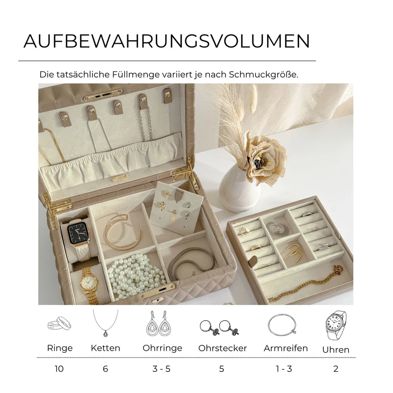 SAPHIRA - Schmuckkasten aus Kunstleder
