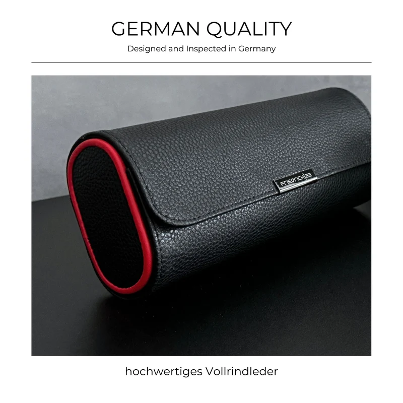 MARANELLO – 3er Uhrenrolle - Genarbtes Vollrindleder