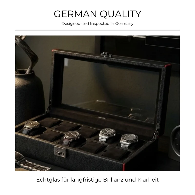 MARANELLO – 10er Uhrenbox - Genarbtes Vollrindleder