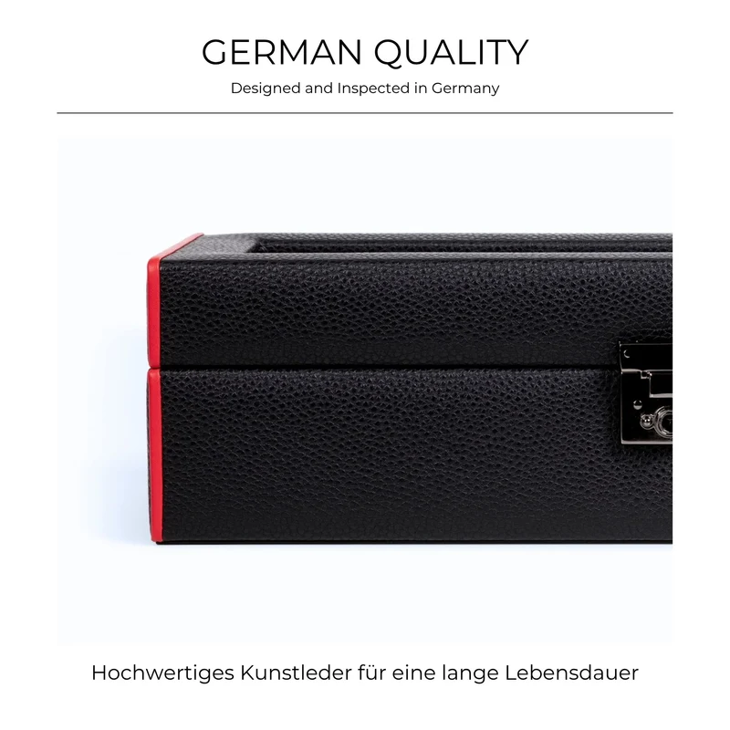 MARANELLO – 5er Uhrenbox - Genarbtes Vollrindleder