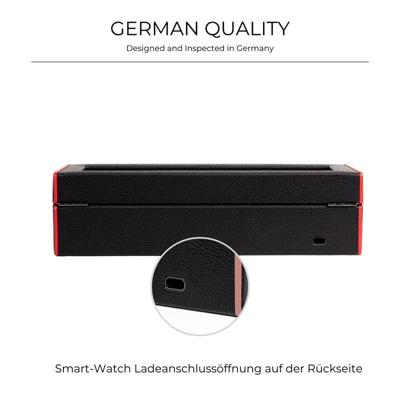 MARANELLO – 5er Uhrenbox - Genarbtes Vollrindleder