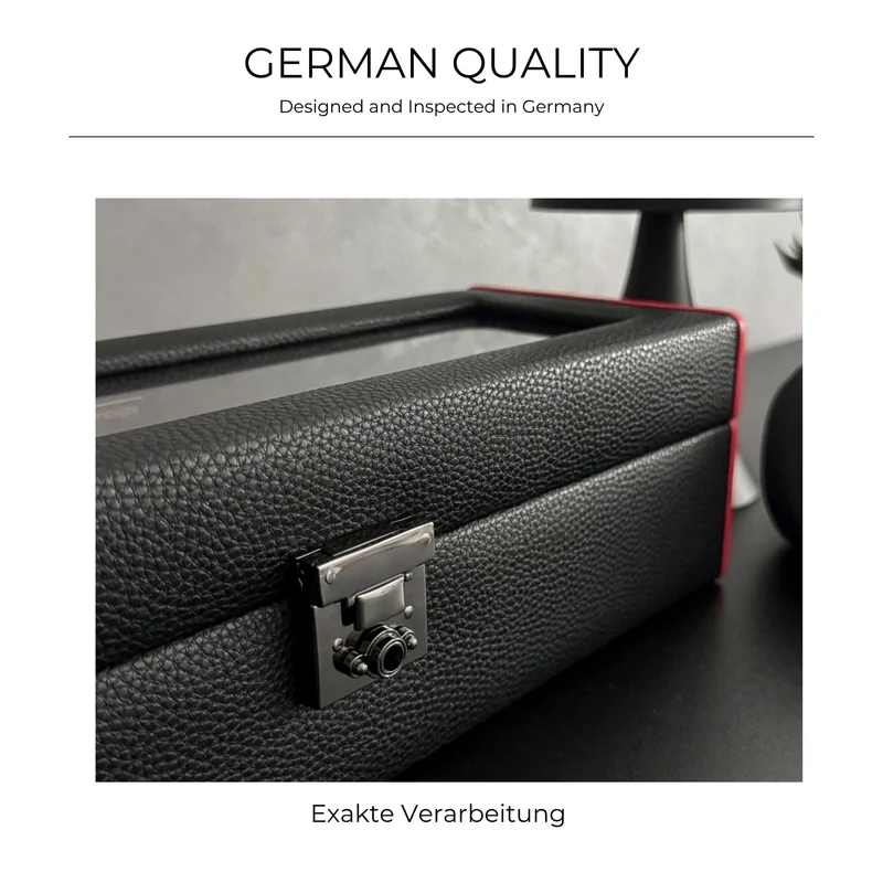 MARANELLO – 5er Uhrenbox - Genarbtes Vollrindleder