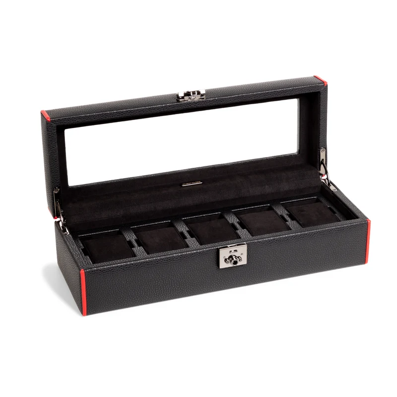 MARANELLO – 5er Uhrenbox - Genarbtes Vollrindleder