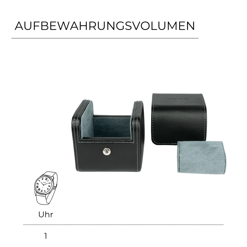 INFINITY Uhrenetui für 1 Uhr aus Leder