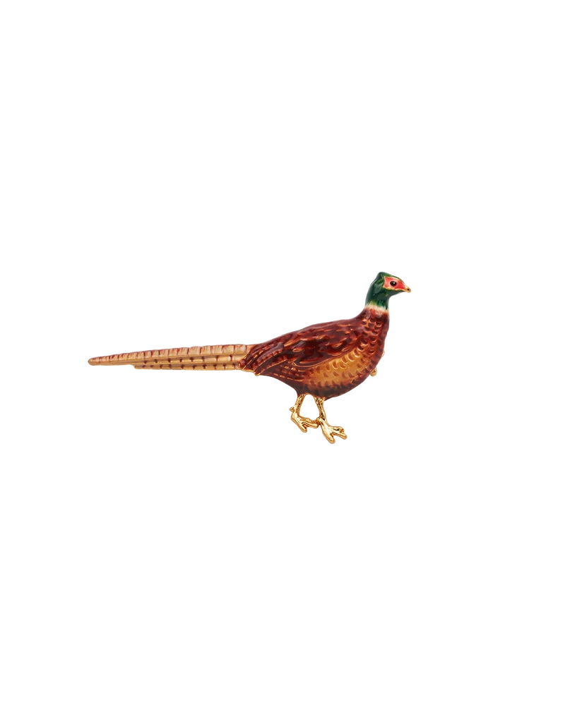 Gold Pheasant Brooch