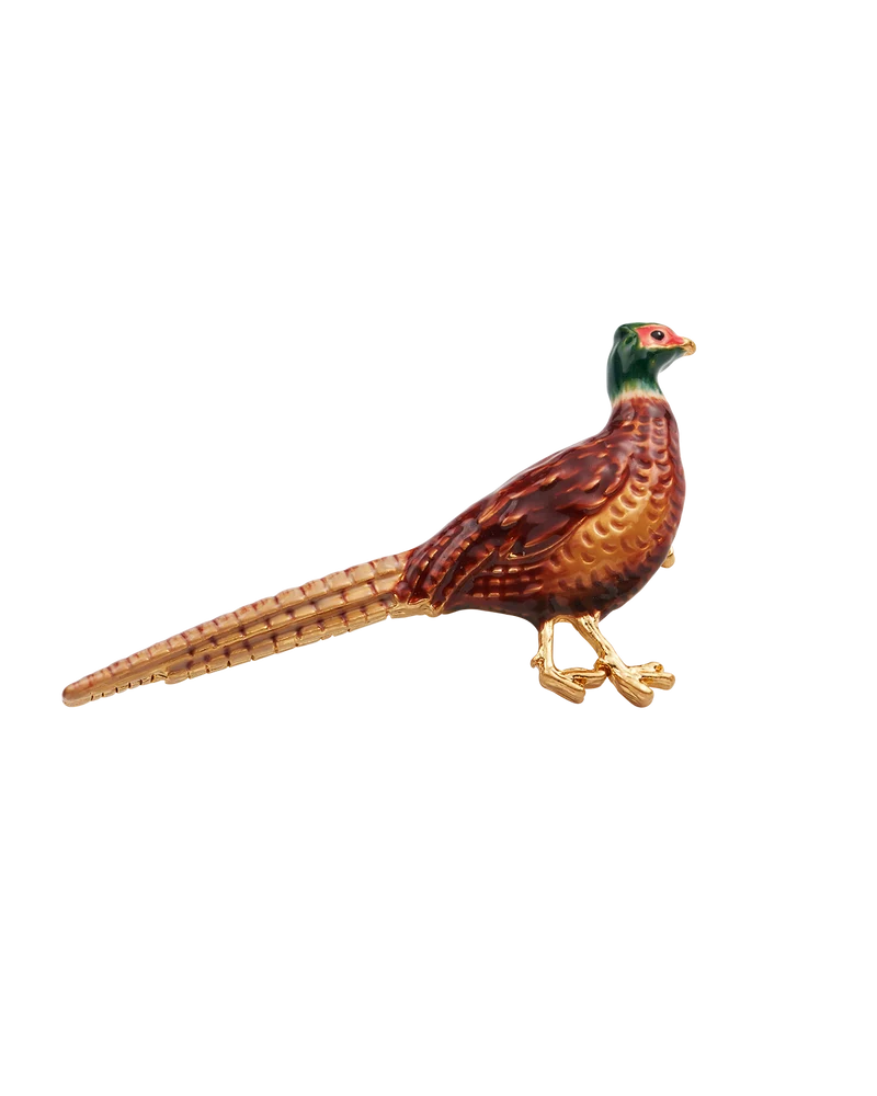 Gold Pheasant Brooch