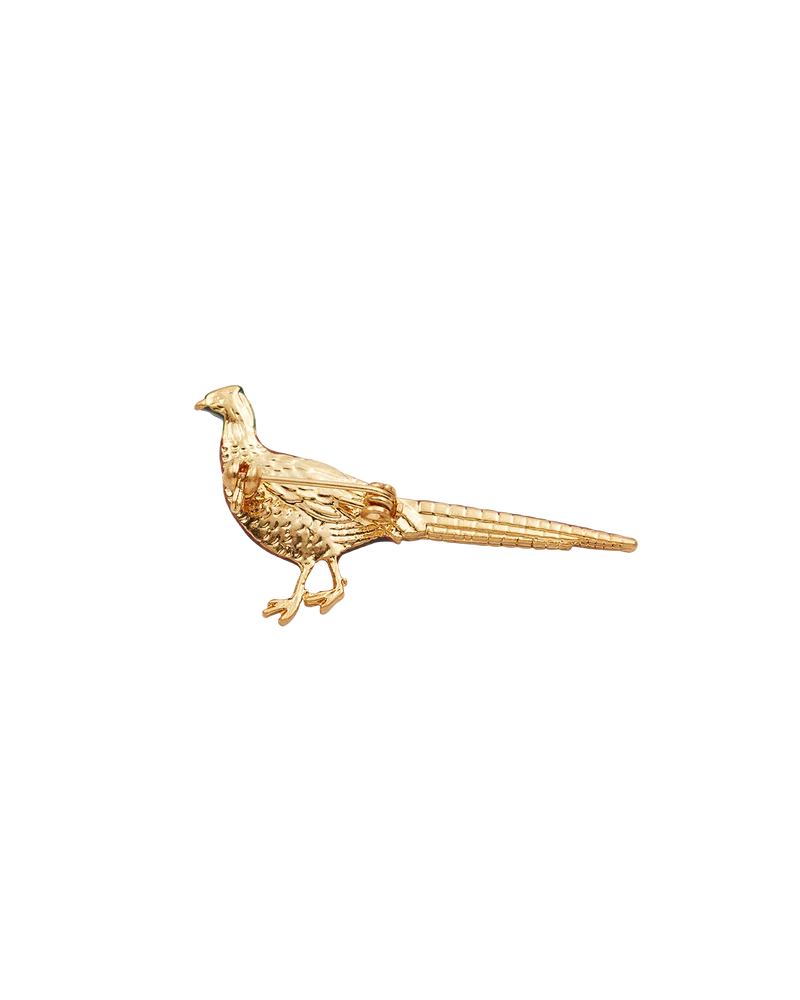 Gold Pheasant Brooch