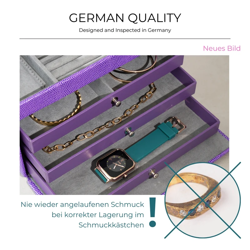 CLASSICO Schmuckkasten aus Leder in Echsen Optik