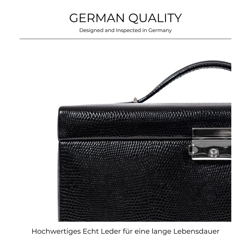 CLASSICO Schmuckkasten aus Leder in Echsen Optik