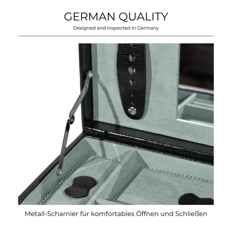 CLASSICO Schmuckkasten aus Leder in Echsen Optik