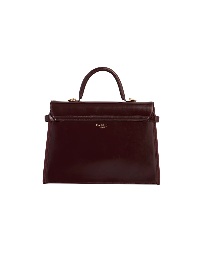 Cherry Red Structured Tote Medium