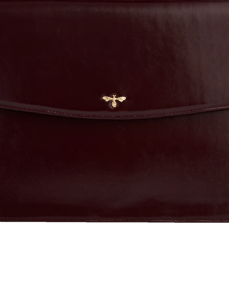 Cherry Red Structured Tote Medium