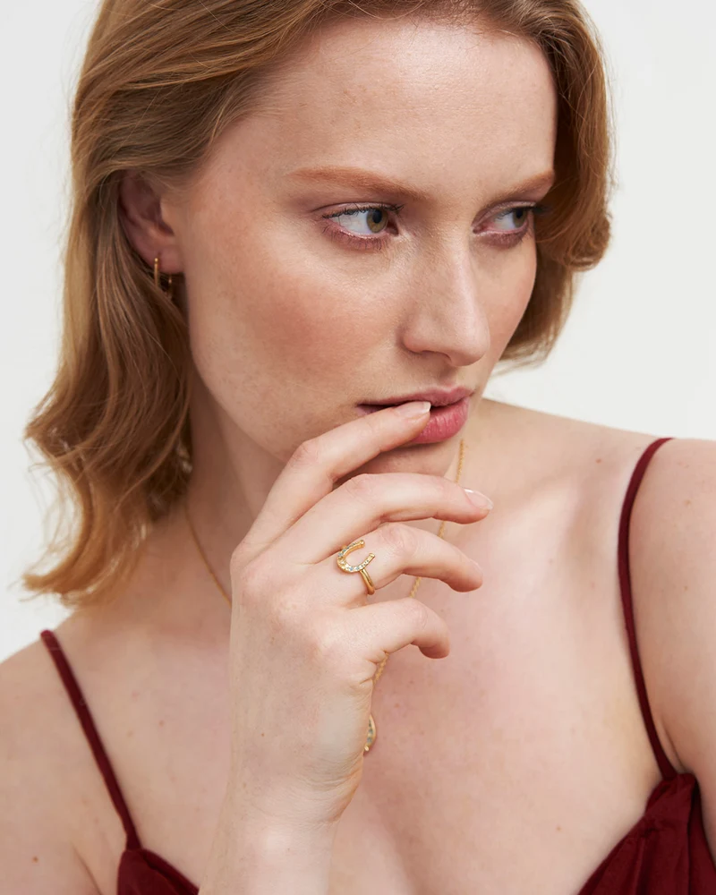 Lucky in Love Gold Ring