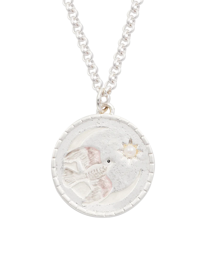Silver Dove Spirit Guide Necklace