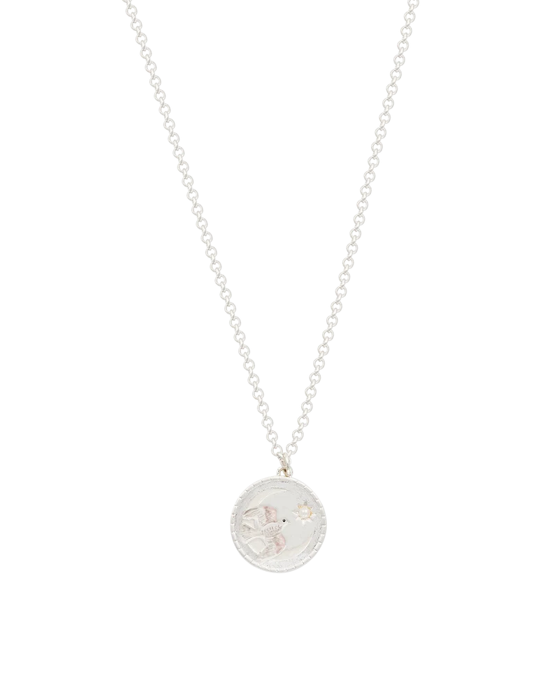 Silver Dove Spirit Guide Necklace
