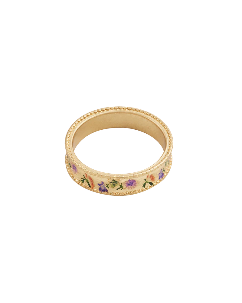 Gold Folksy Floral Ring