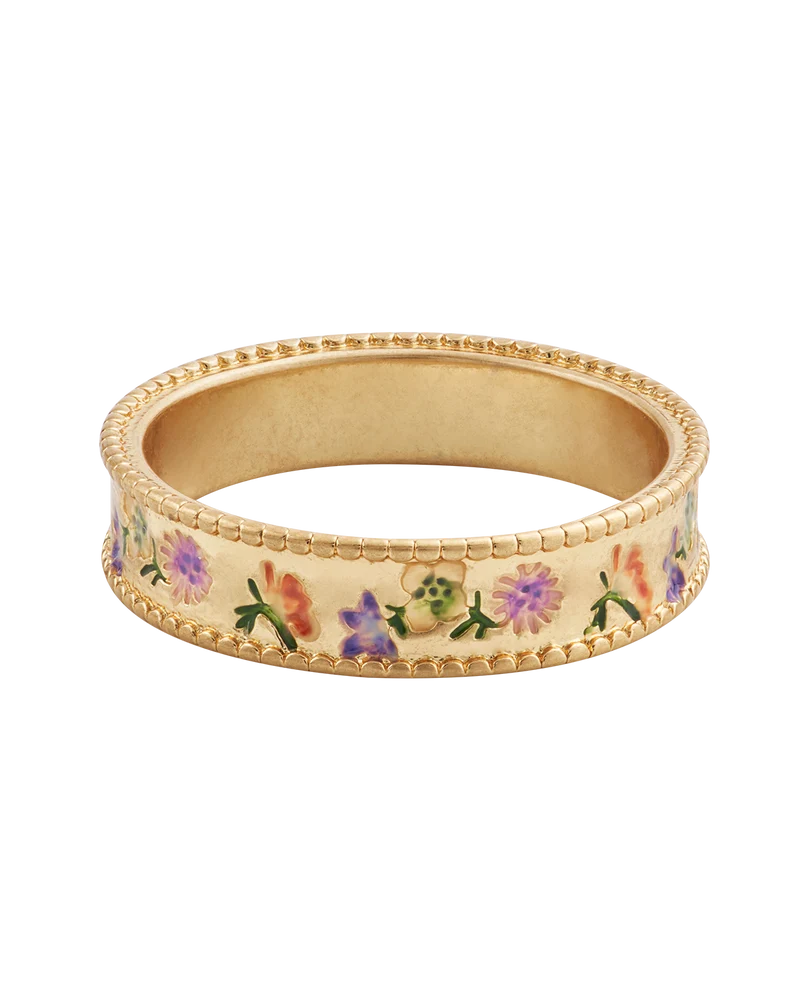 Gold Folksy Floral Ring