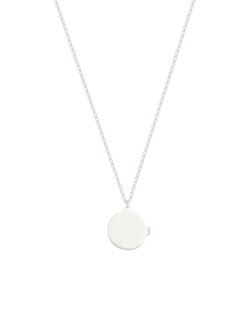Silver Nightshade Moon Locket Necklace