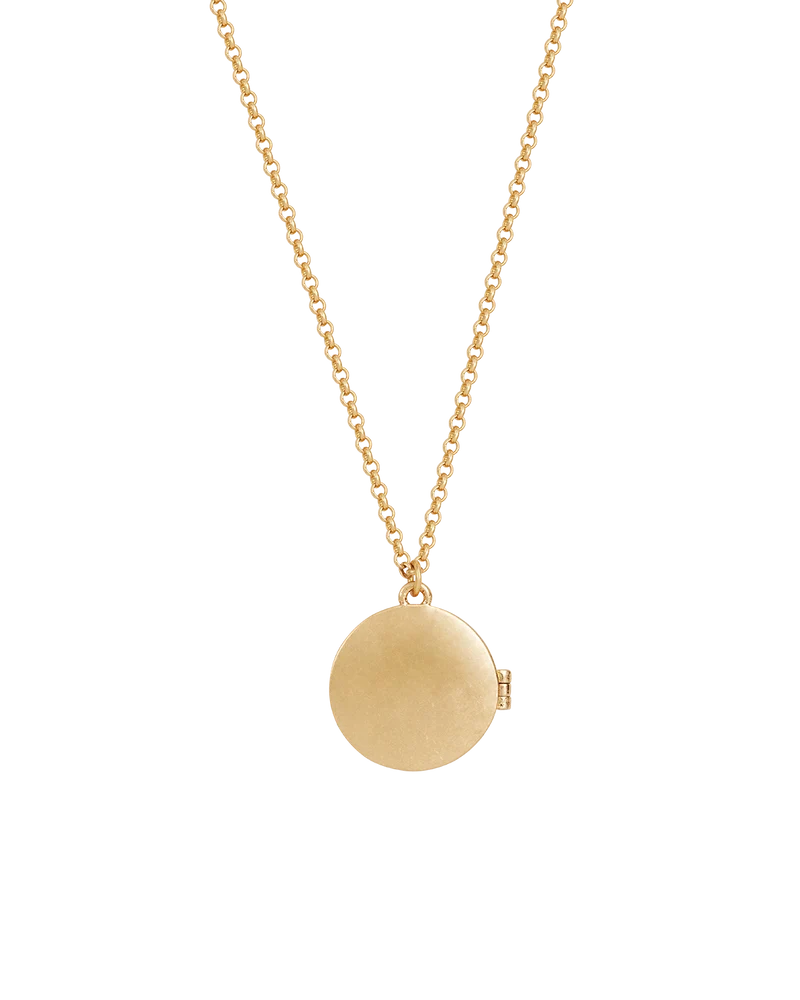 Gold Nightshade Moon Locket Necklace