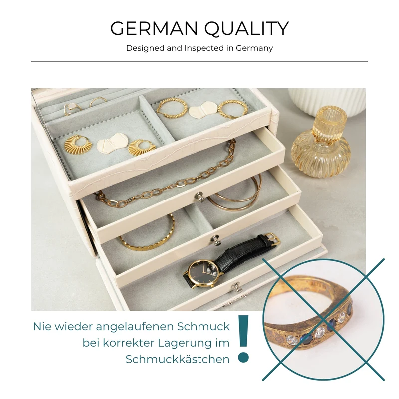 JOLIE Schmuckkästchen in Kroko Optik