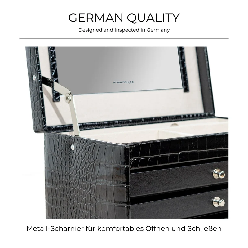 JOLIE Schmuckkästchen in Kroko Optik