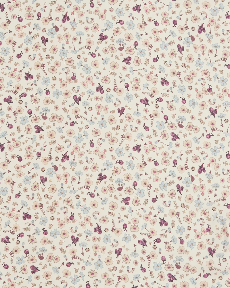 Deco Blooms Lightweight Scarf in Cream