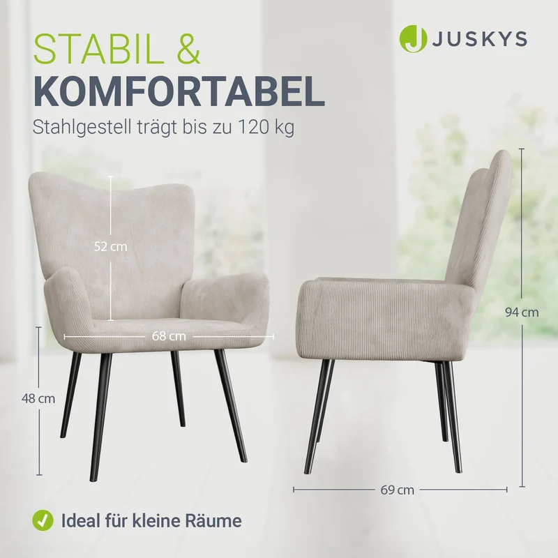 Ohrensessel mit optionalem Hocker Odense
