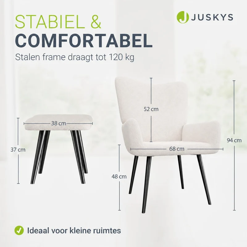 Ohrensessel mit optionalem Hocker Odense