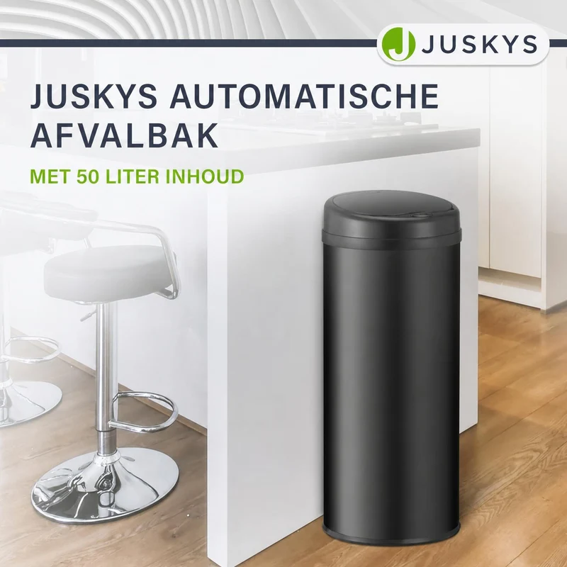 Runder Mülleimer mit Sensor