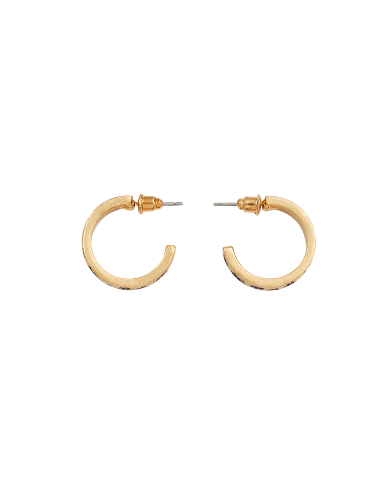 Gold Nightshade Hoop Earrings