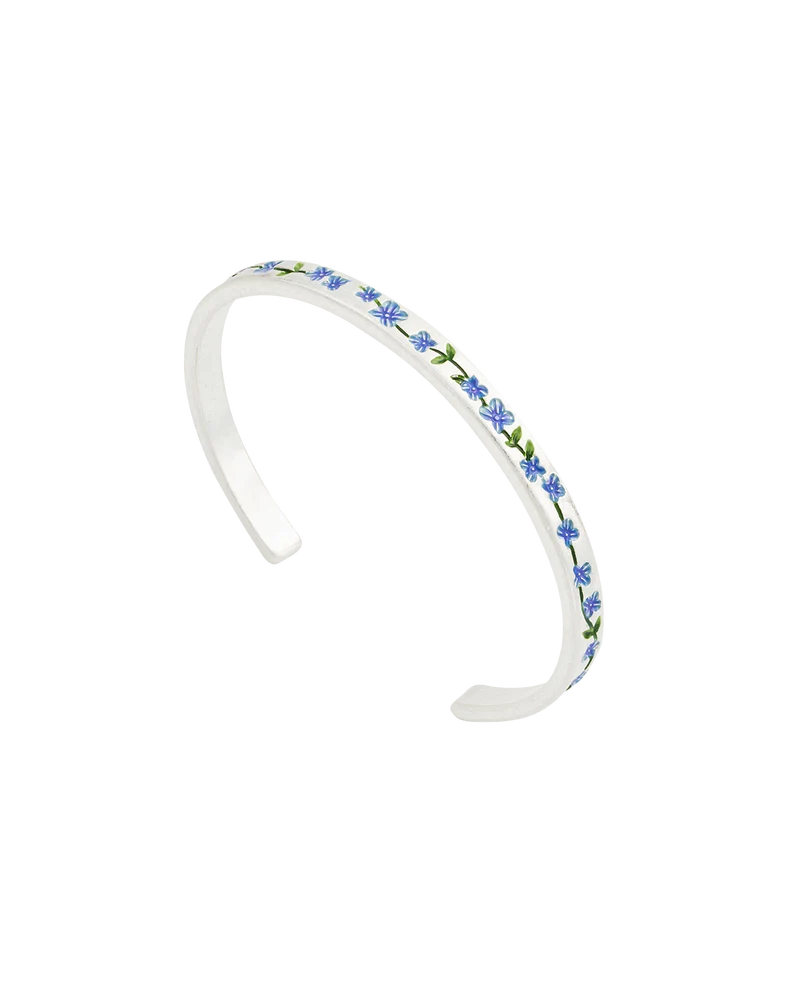Silver Forget Me Not Bangle